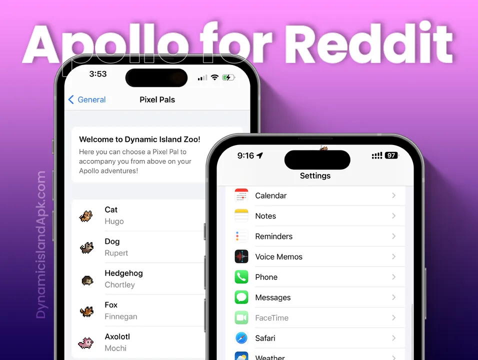 Apollo for Reddit App in Dynamic Island