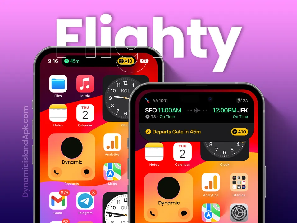 Flighty App Notification in Dynamic Island
