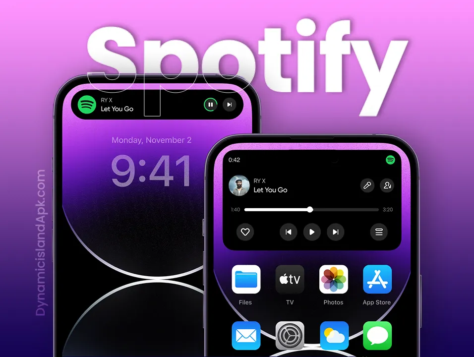 Spotify App Notification in Dynamic Island